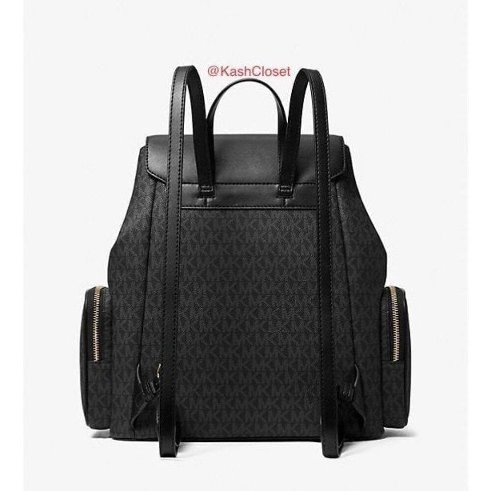 Michael Kors Backpack Jet Set MK Logo Large Chain Backpack - Picture 3 of 10